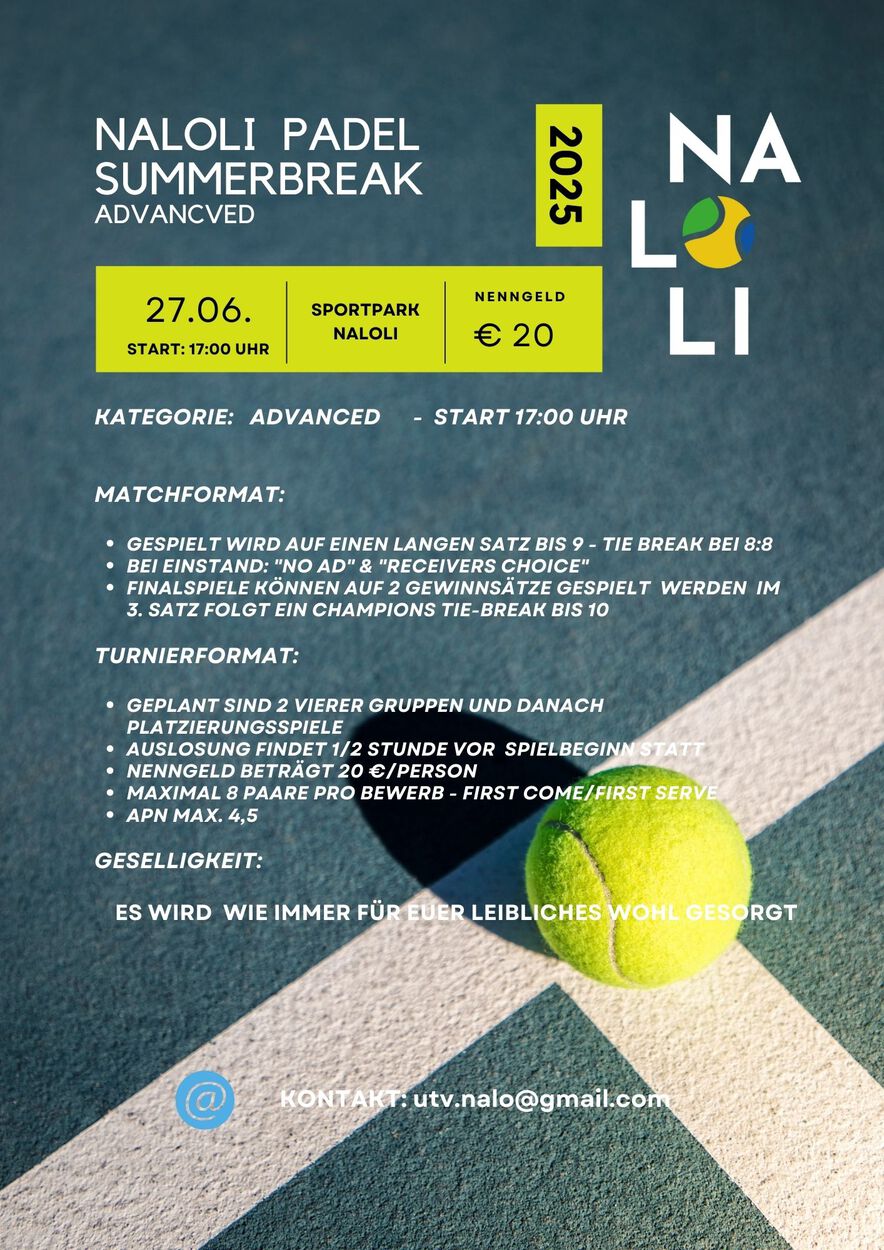 NaLoLi SUMMERBREAK - Padel Advanced Turnier