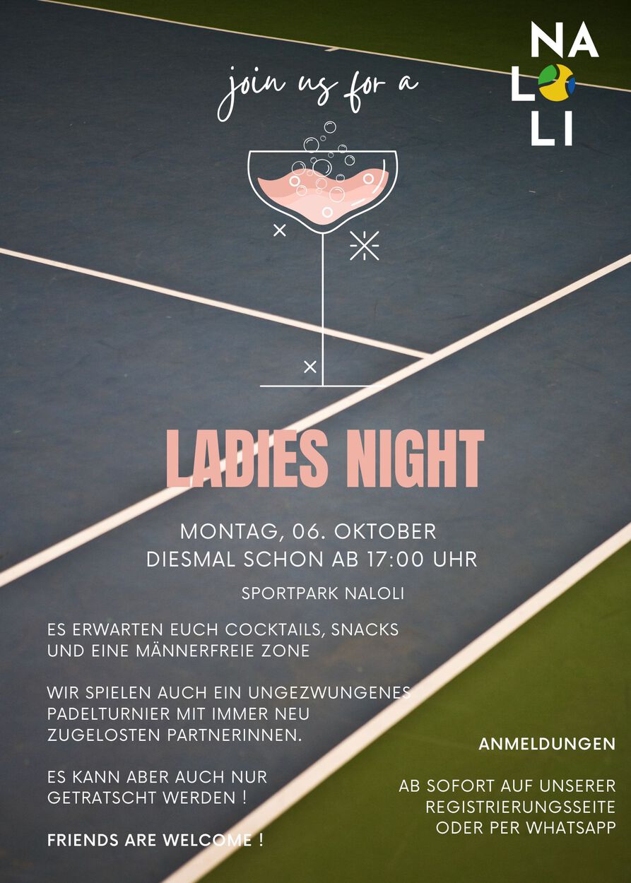 DIE LETZTE LADIES NIGHT STARTET am 6. OKTOBER 17:00 UHR