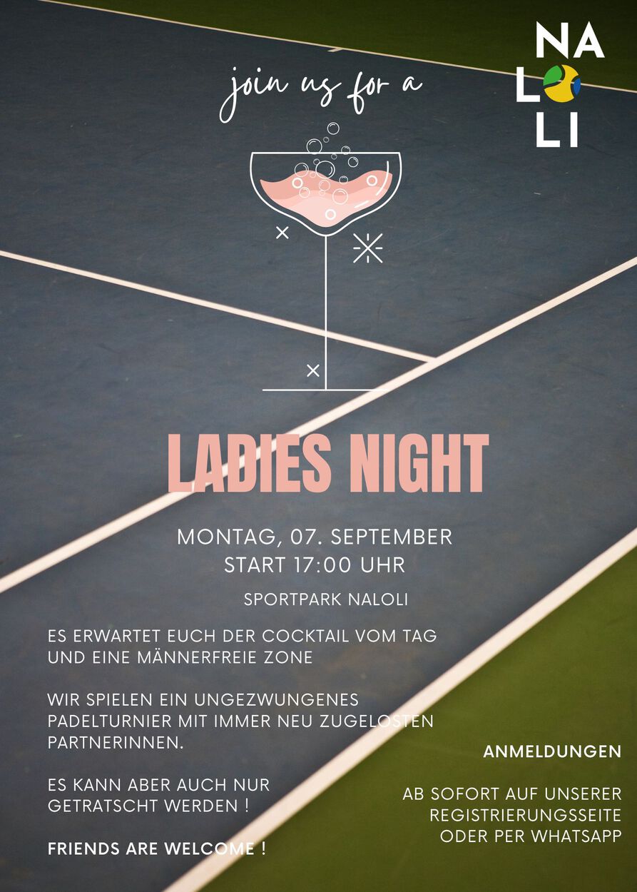 4. LADIES NIGHT - 7. September 17:00 Uhr